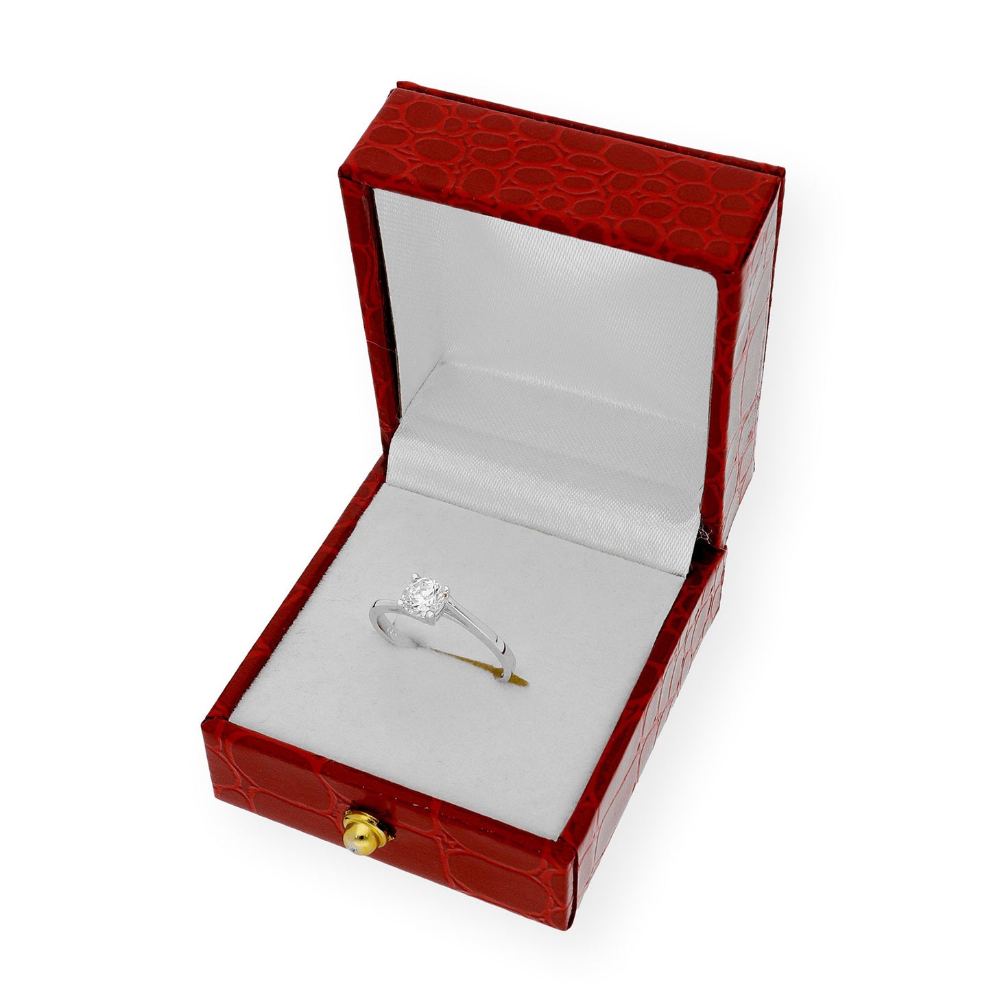 Solitario de Compromiso en Oro y Diamante Certificado