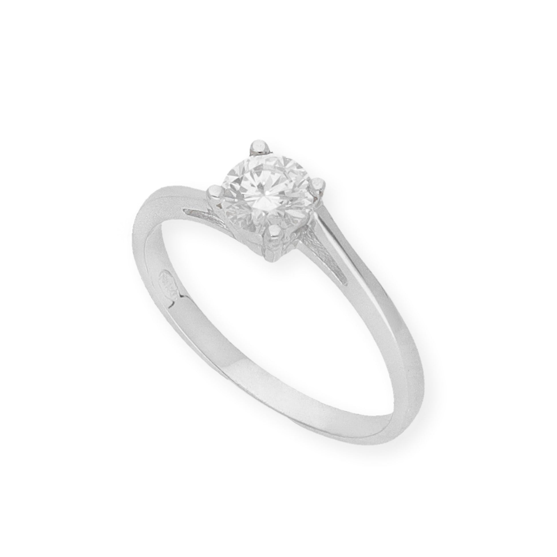 Solitario de Compromiso en Oro y Diamante Certificado