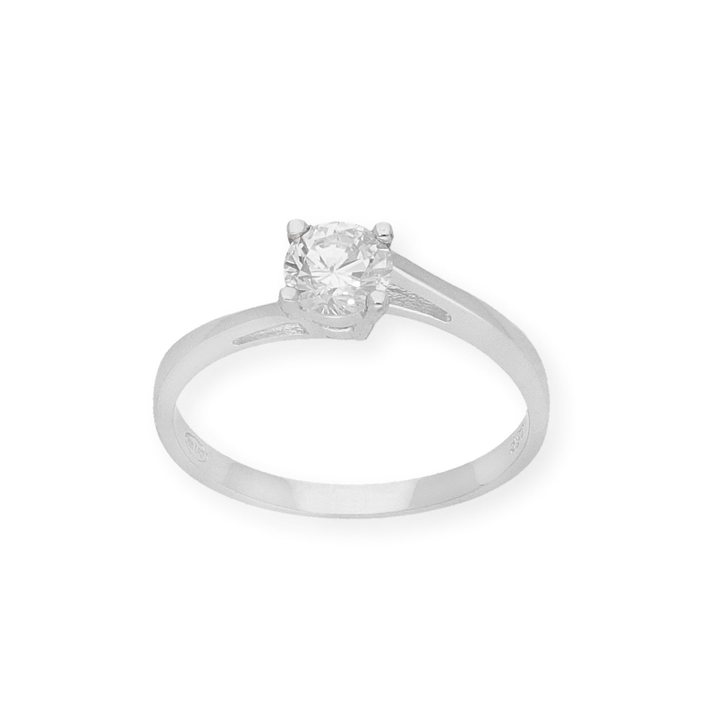 Solitario de Compromiso en Oro y Diamante Certificado