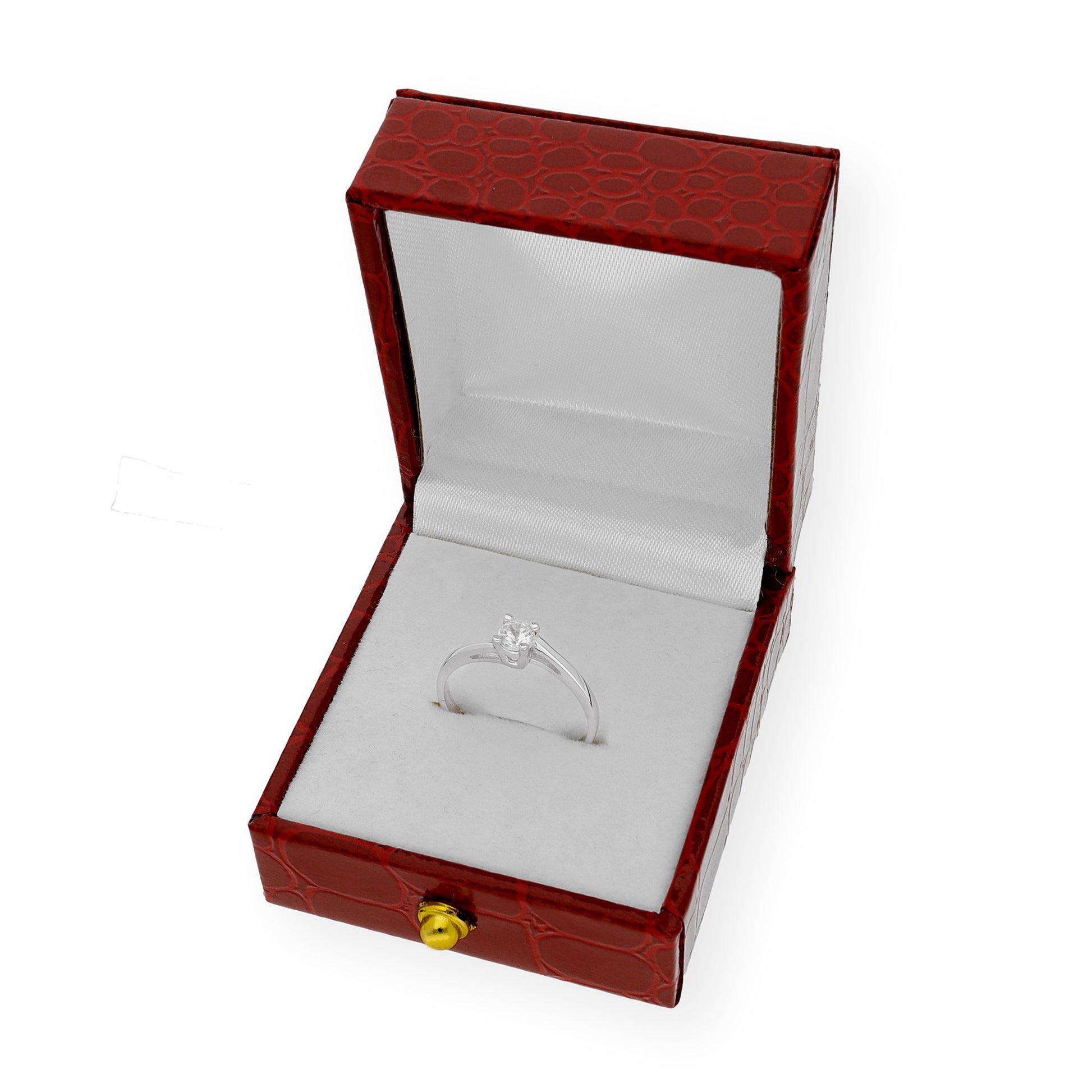 Solitario de Compromiso en Oro y Diamante Certificado