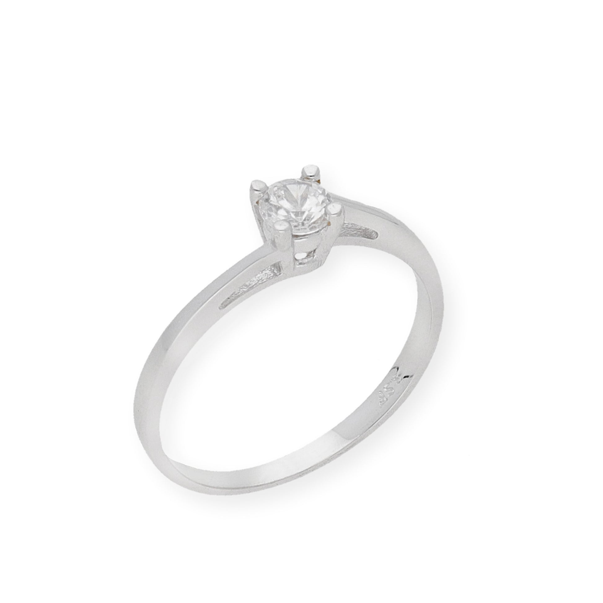 Solitario de Compromiso en Oro y Diamante Certificado