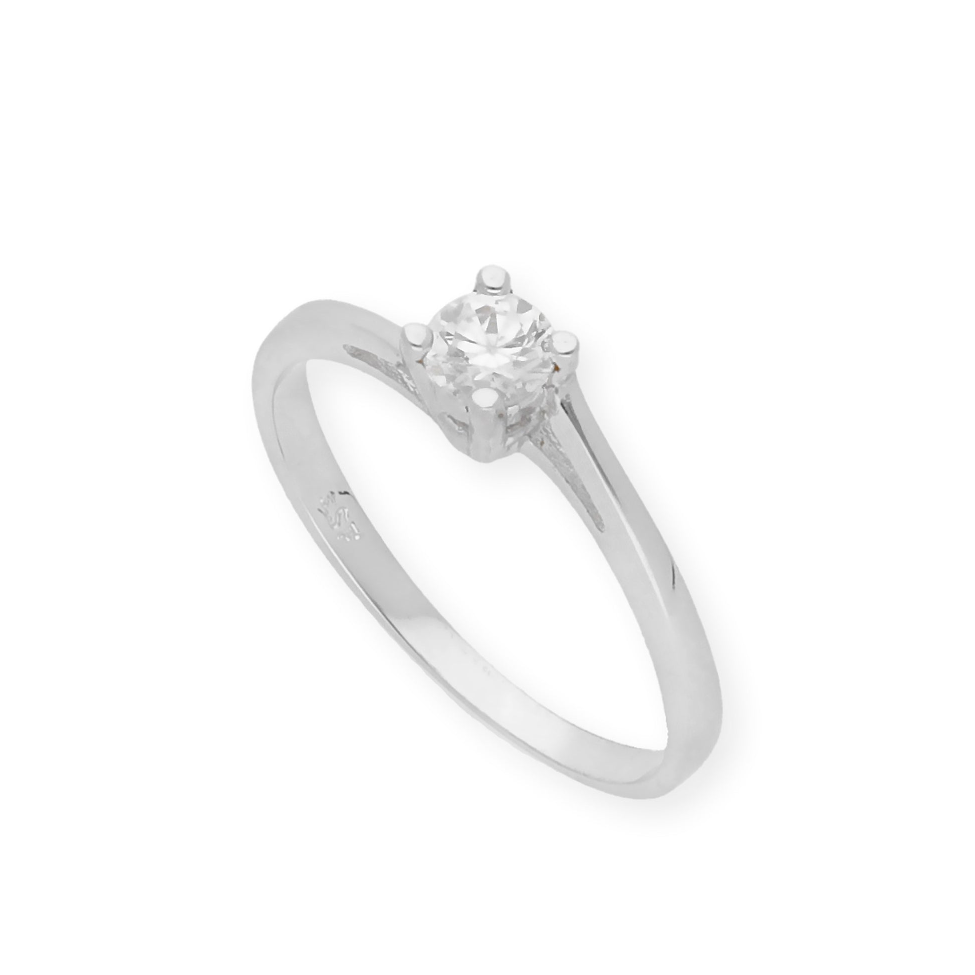 Solitario de Compromiso en Oro y Diamante Certificado