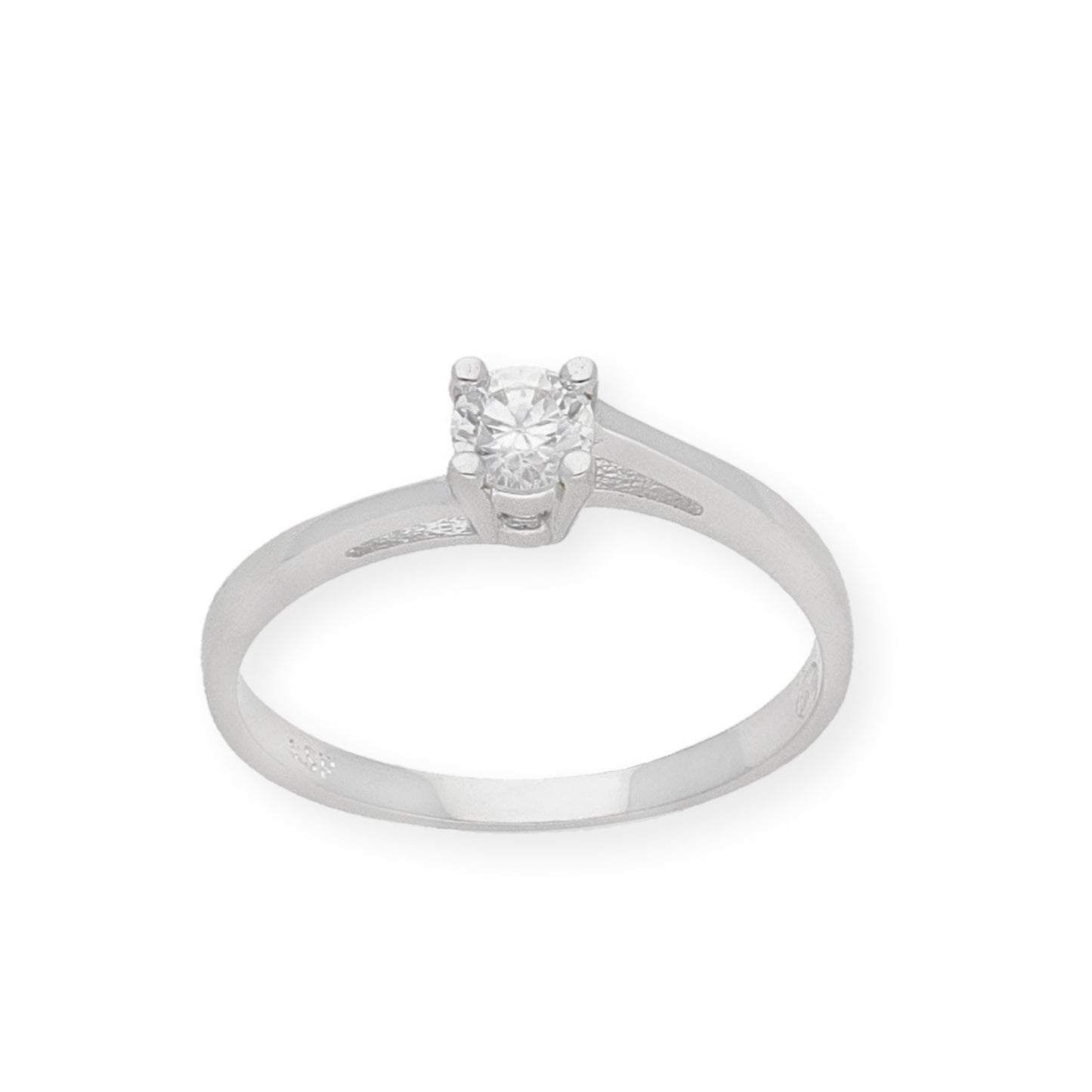 Solitario de Compromiso en Oro y Diamante Certificado