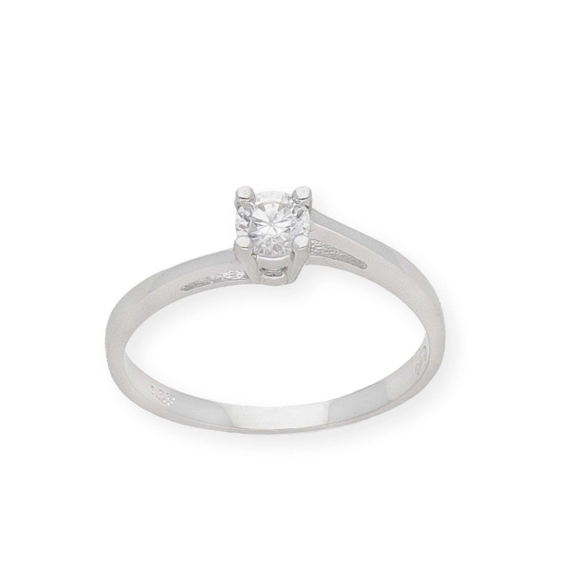 Solitario de Compromiso en Oro y Diamante Certificado