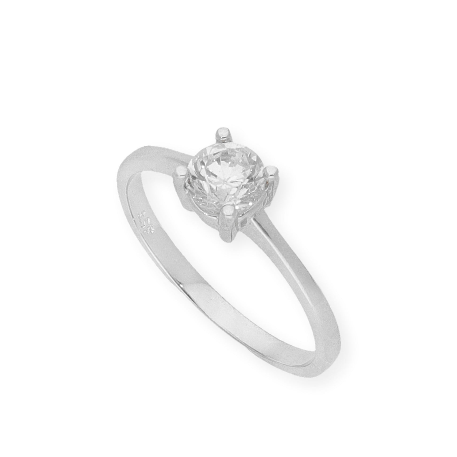Solitario de Compromiso con Diamantes Certificado y Oro 18K