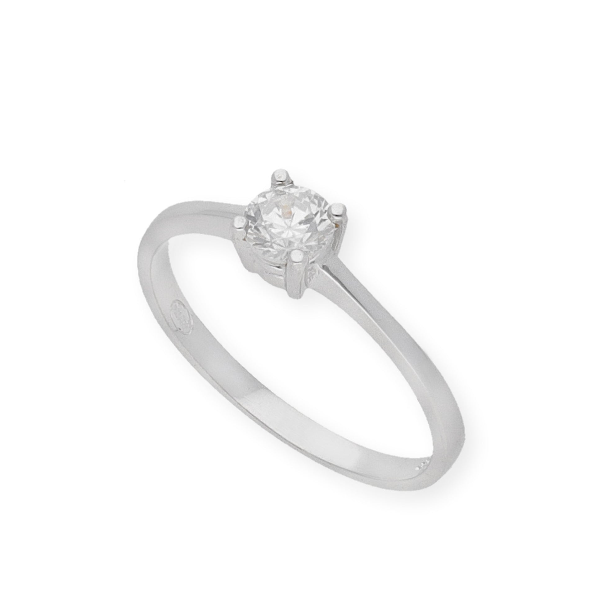 Solitario de Compromiso con Diamantes Certificado y Oro 18K