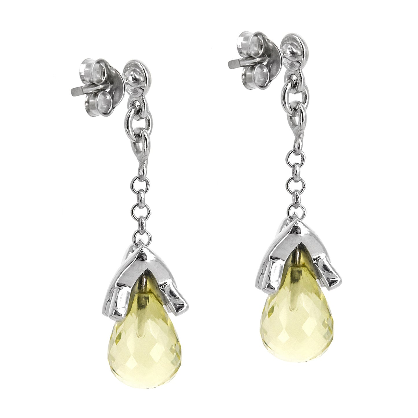 Pendientes Mira en plata de ley 925 con Topacios Azul