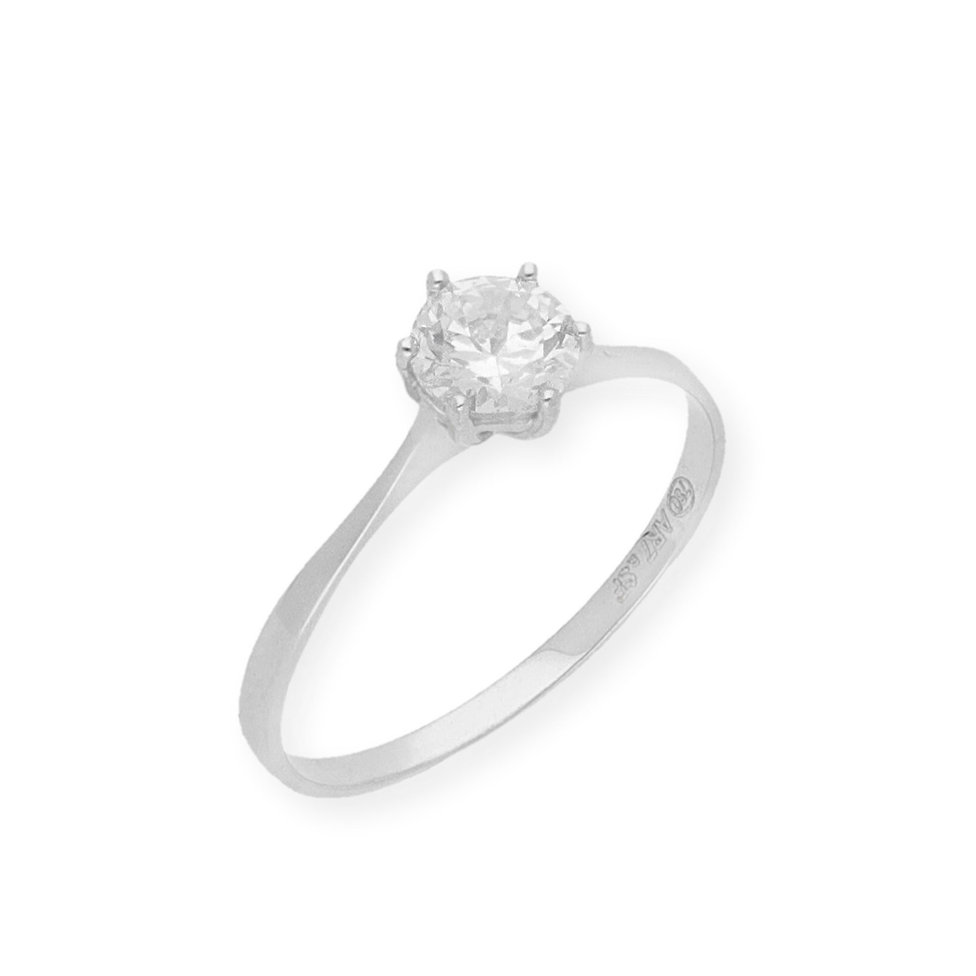 Solitario de Compromiso con Diamantes Certificado y Oro 18K