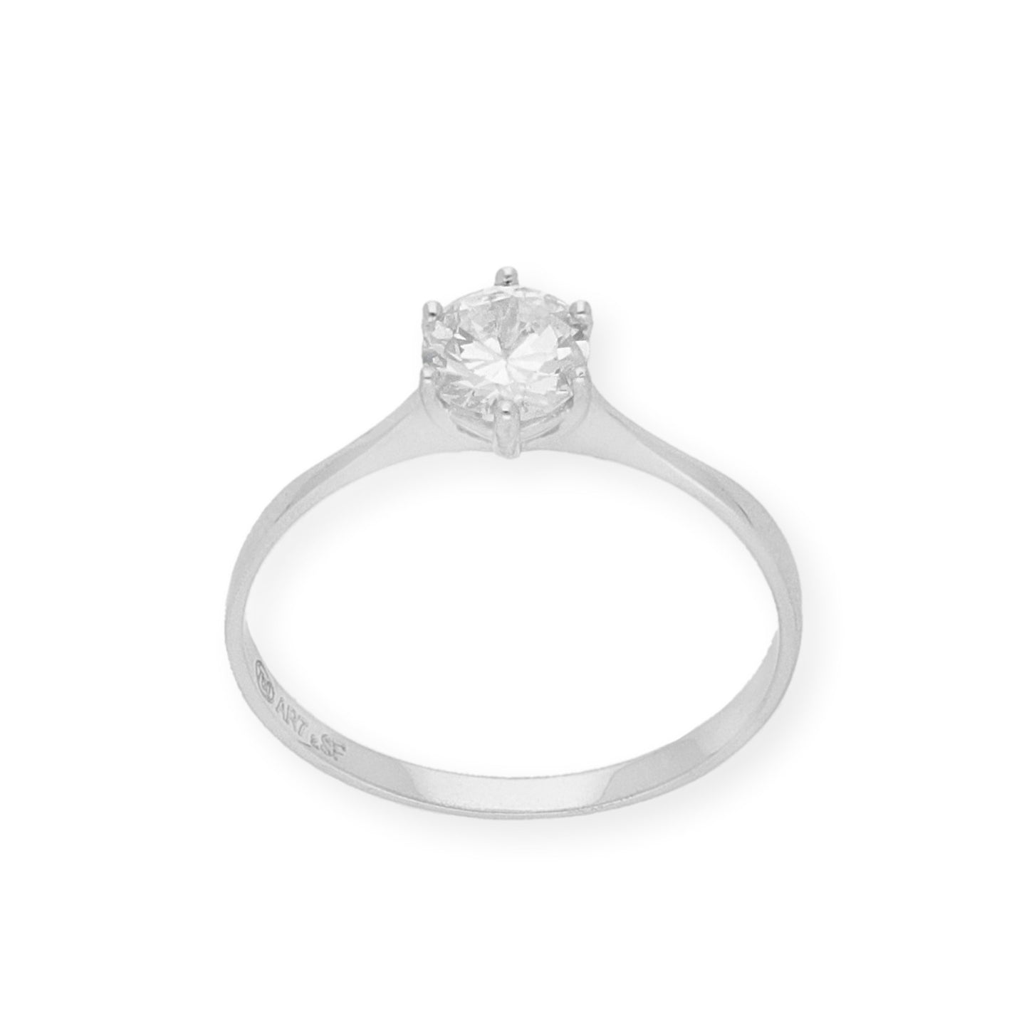 Solitario de Compromiso con Diamantes Certificado y Oro 18K