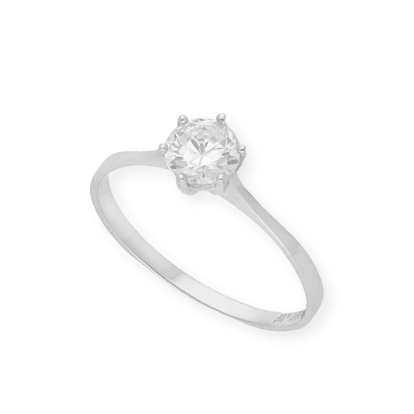 Solitario de Compromiso con Diamantes Certificado y Oro 18K