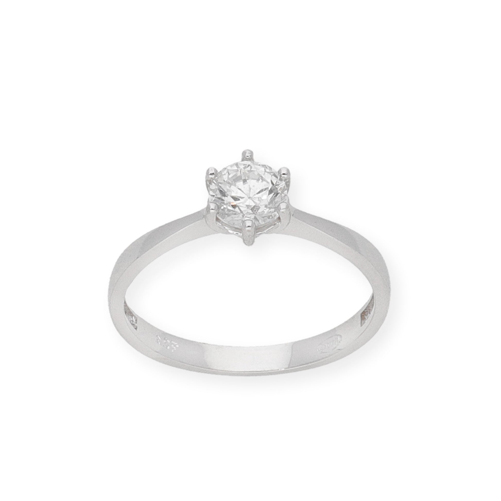 Solitario de Compromiso con Diamantes Certificado y Oro 18K