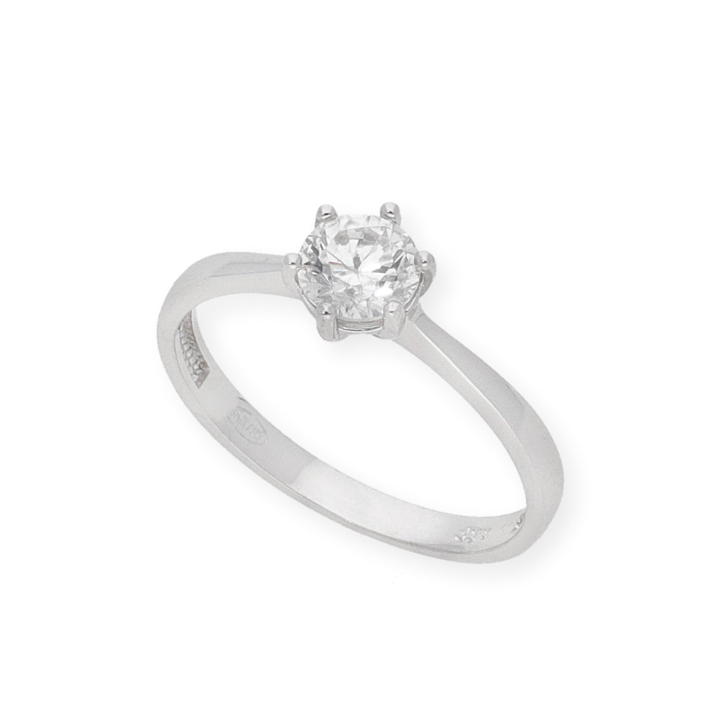 Solitario de Compromiso con Diamantes Certificado y Oro 18K