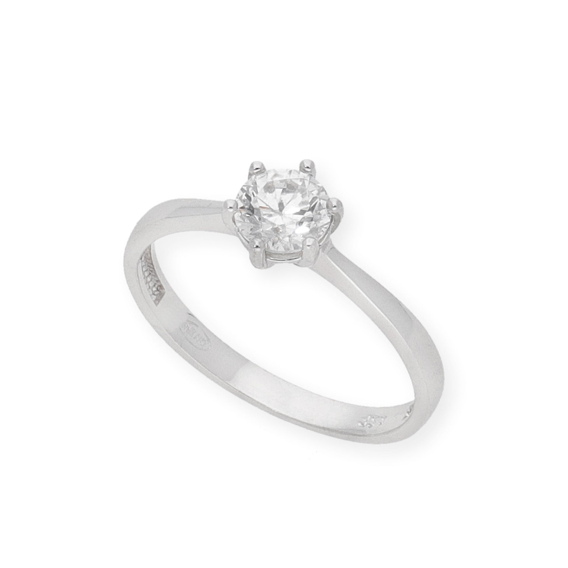 Solitario de Compromiso con Diamantes Certificado y Oro 18K