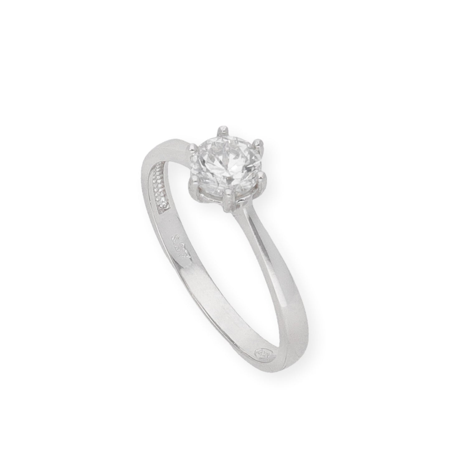 Solitario de Compromiso con Diamantes Certificado y Oro 18K