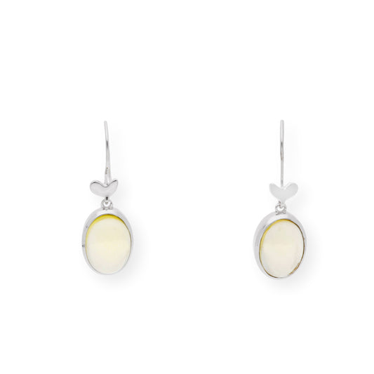 Pendientes Esferas en plata de ley 925 con Topacios Limón