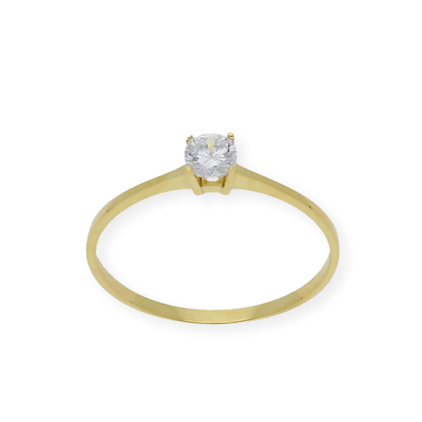 Solitario de Compromiso con Diamantes Certificado y Oro 18K