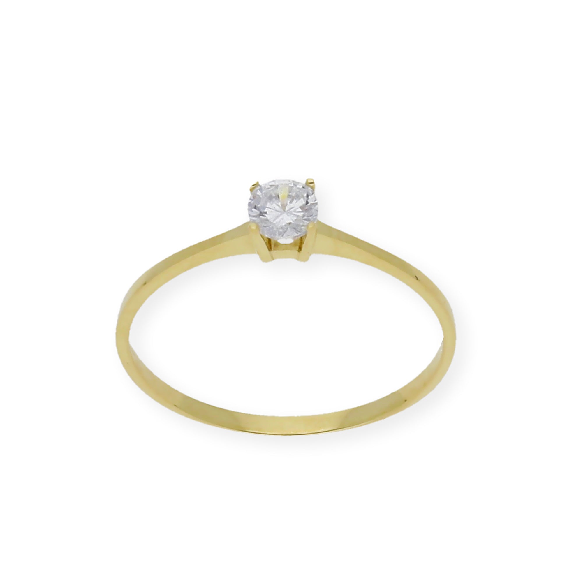 Solitario de Compromiso con Diamantes Certificado y Oro 18K