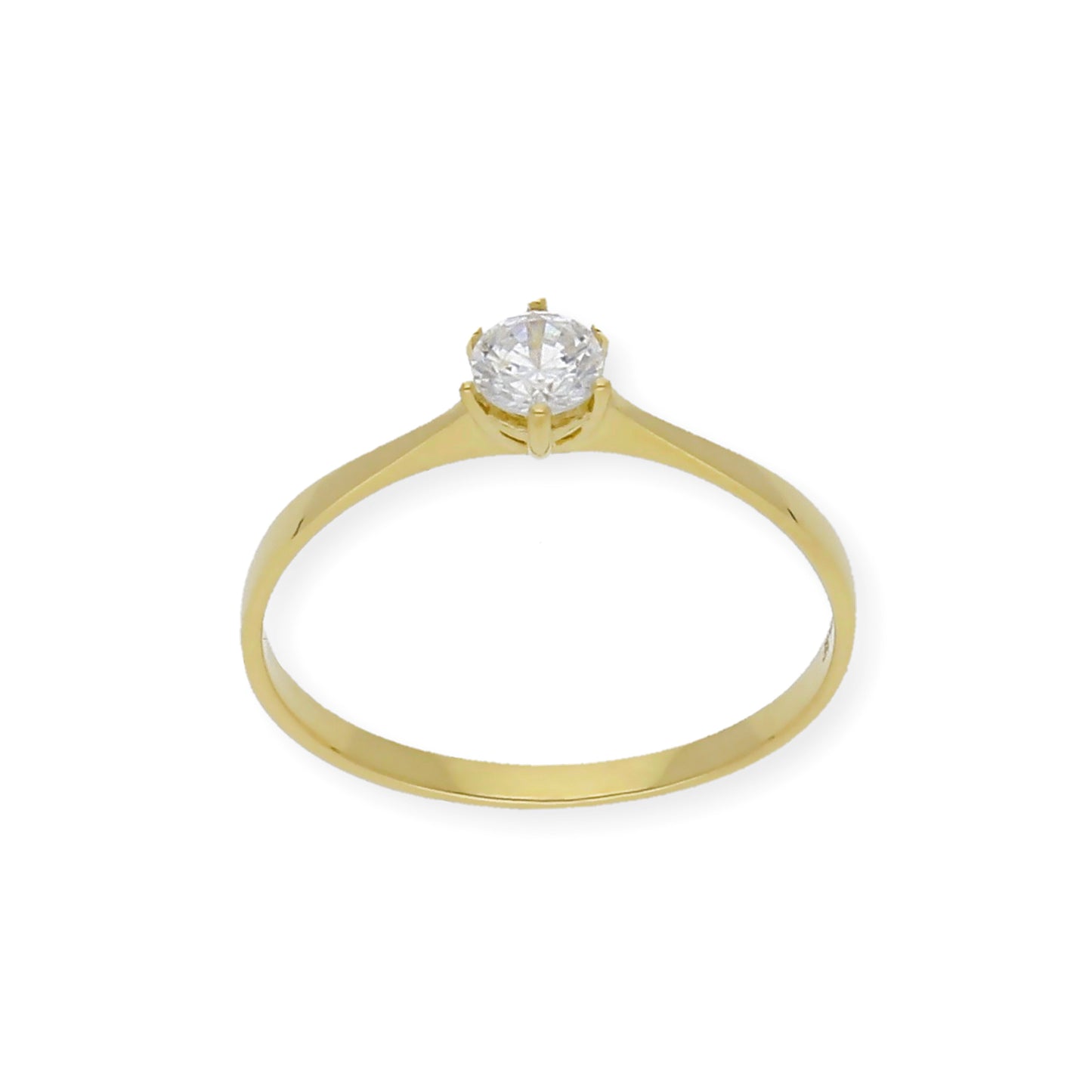 Solitario de Compromiso con Diamantes Certificado y Oro 18K