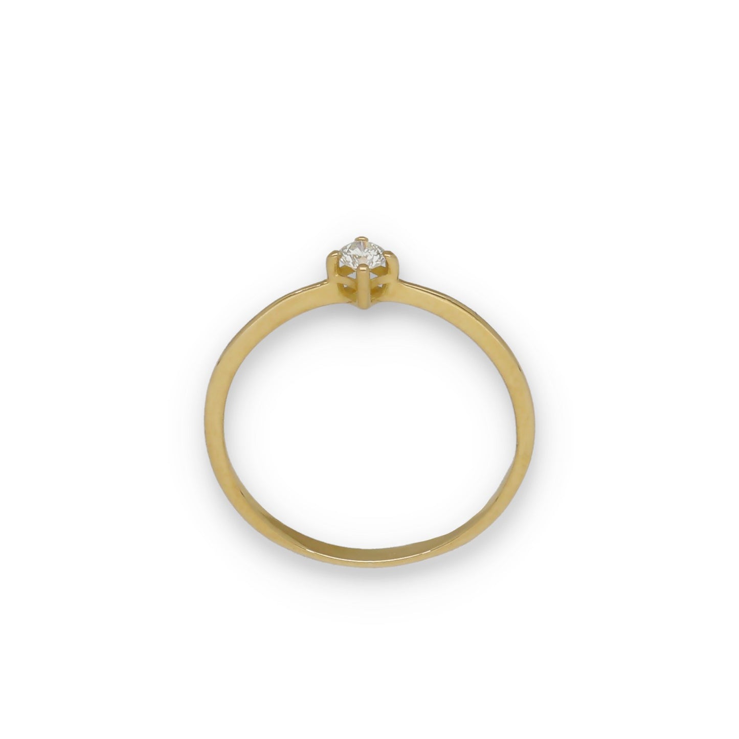 Solitario de Compromiso con Diamante Certificado y Oro 18k