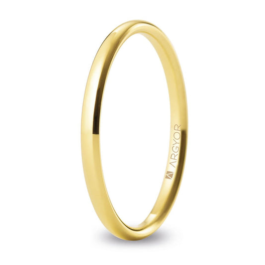 Alianza de Boda de 2 mm en Oro 18k Pulida