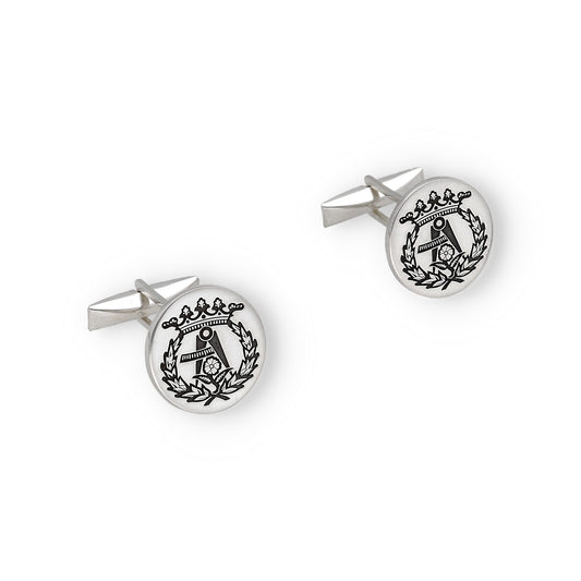 Gemelos Insignia Profesional de Arquitectura en Plata de Ley 925