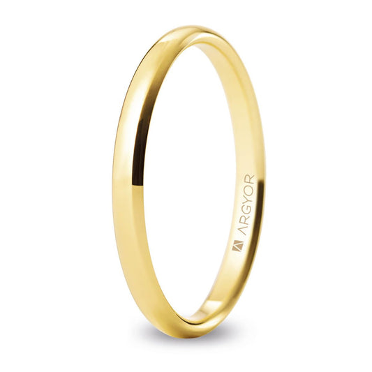 Alianza de Boda de 2,5 mm en Oro 18k Pulido
