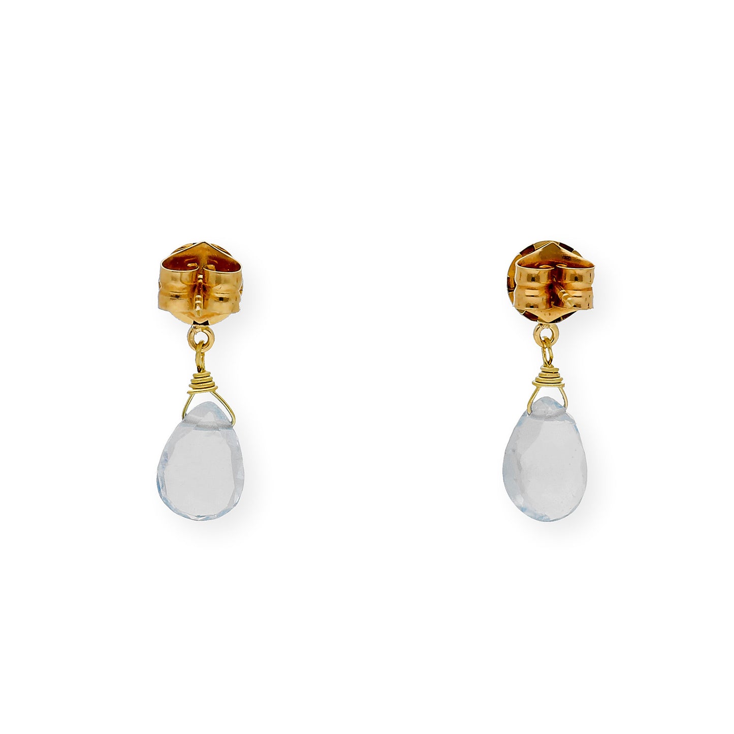 Pendientes Limón Oro Amarillo 18K con Diamantes y Topacio Azul