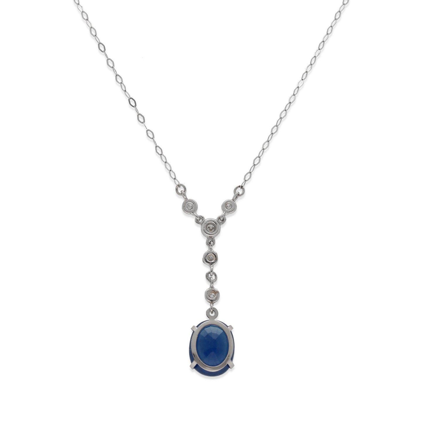 Collar Azahar en Oro 18K con Diamantes y Zafiro