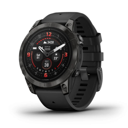 Reloj Garmin epix PRO (Gen 2) Sapphire | 47mm Titanio DLC con correa negra 010-02803-11