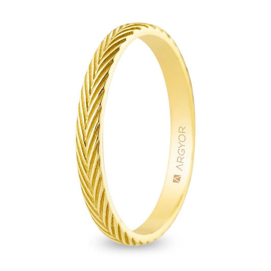 Alianza de Oro 18K Diseño de Espiga de 2,50 mm