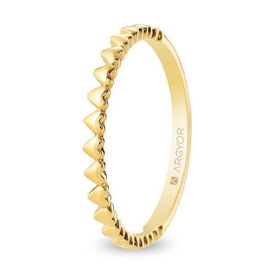 Alianza de Oro 18k Diseño de Corazón