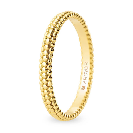 Alianza de Boda en Oro 18k con Diseño de Bolas