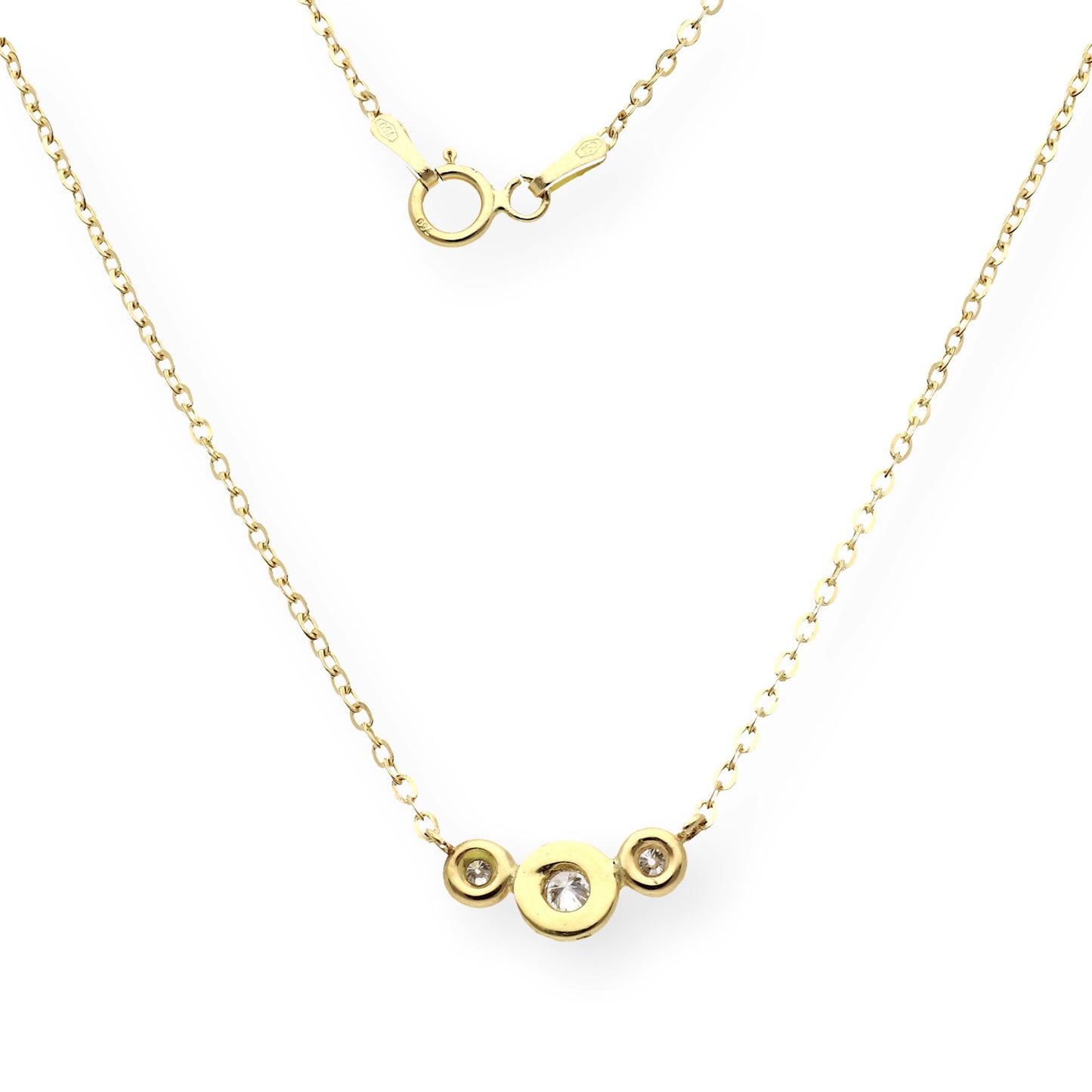 Collar Trio en Oro 18K con Diamantes