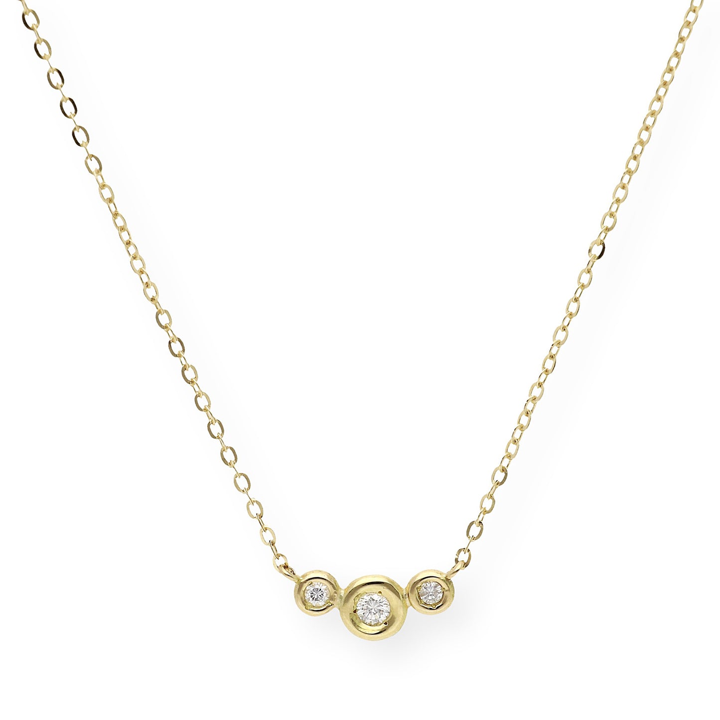 Collar Trio en Oro 18K con Diamantes