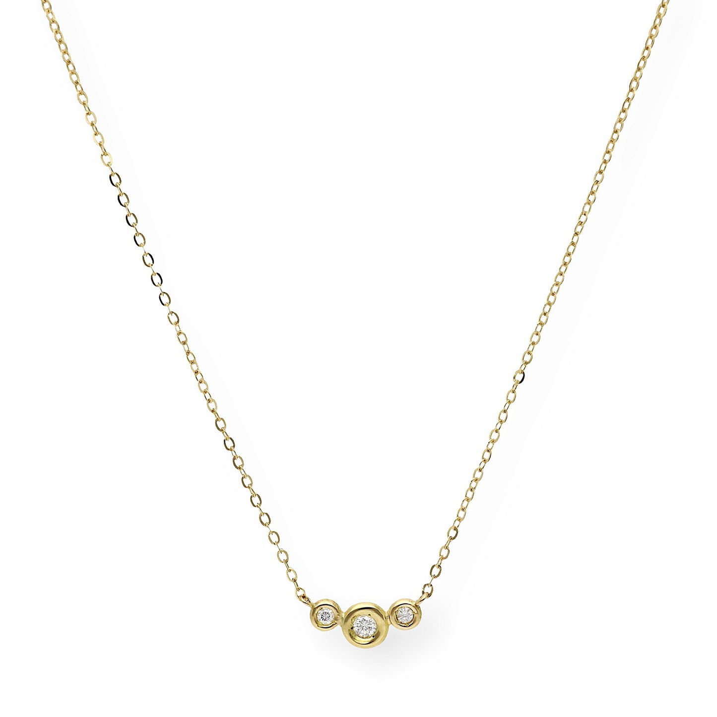 Collar Trio en Oro 18K con Diamantes