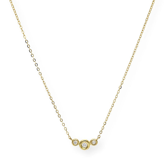 Collar Trio en Oro 18K con Diamantes