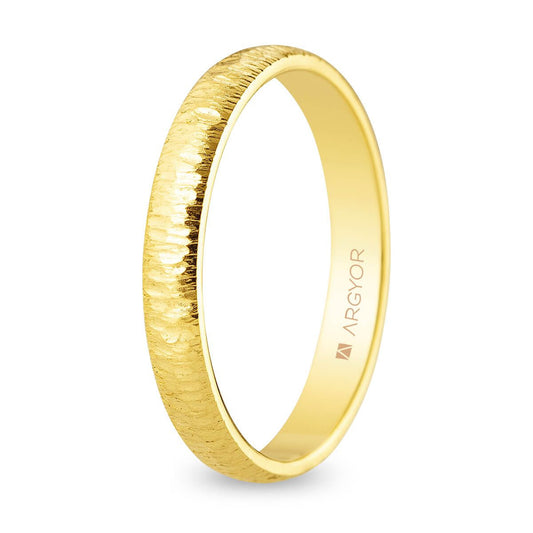 Alianza Artesanal de Oro de Ley 18k de Media Caña Lisa