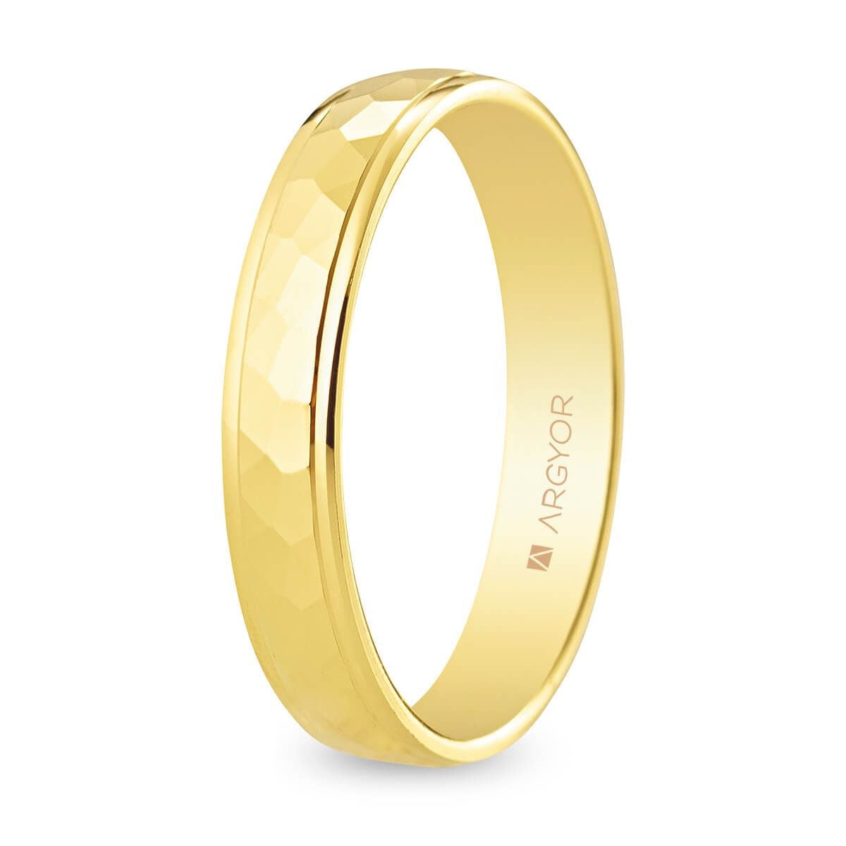 Alianza de Oro 18k con Efecto Prismas