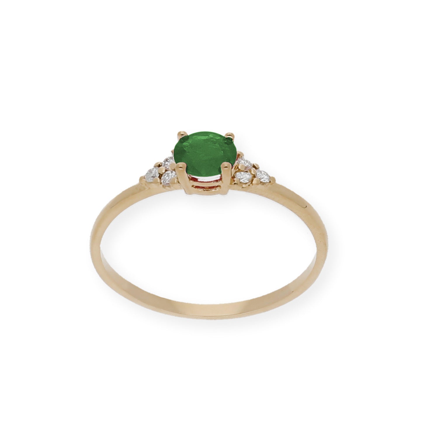 Anillo Diana Oro 18K con Esmeralda y Diamantes
