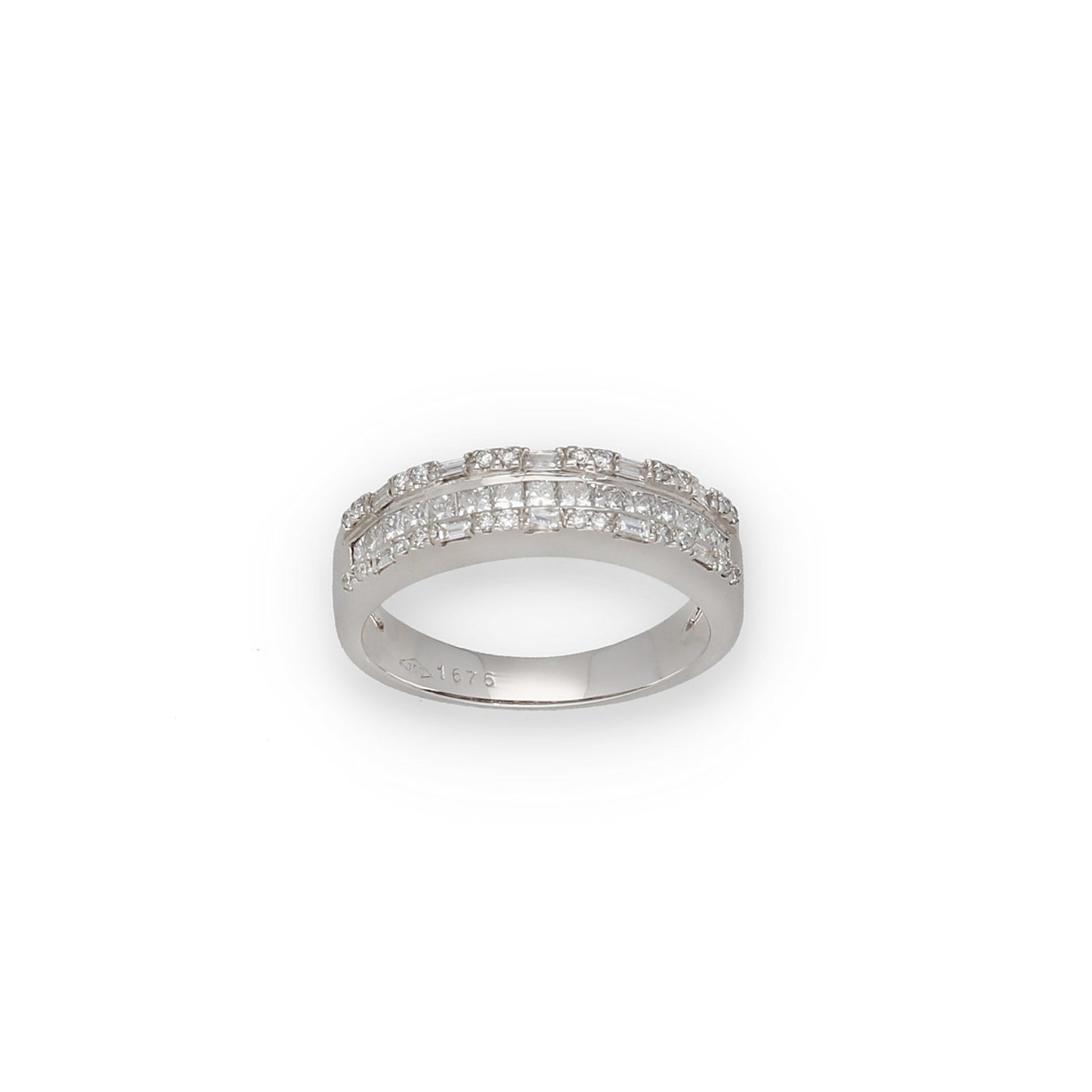 Anillo de compromiso Itziar en Oro Blanco 18k y Diamantes