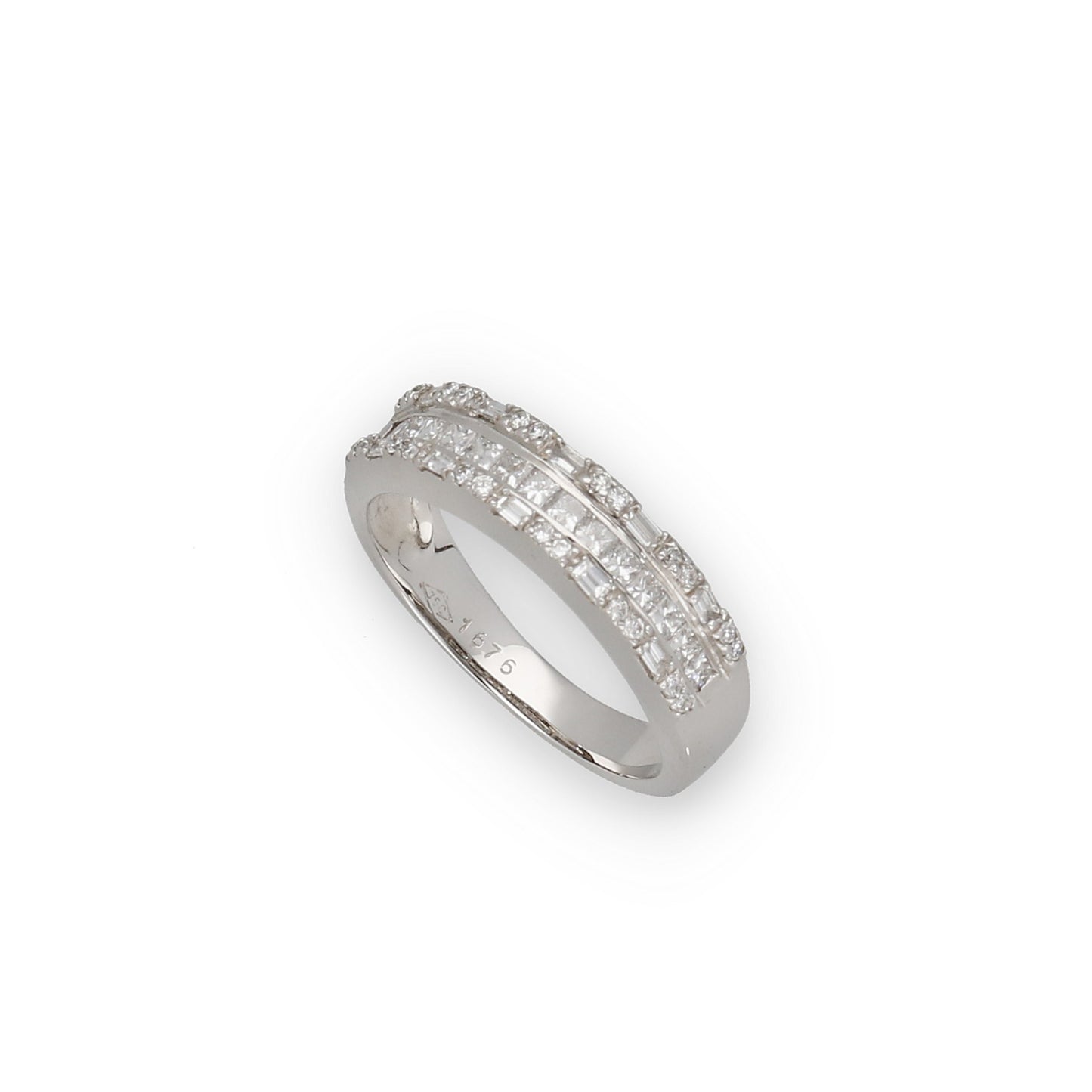 Anillo de compromiso Itziar en Oro Blanco 18k y Diamantes