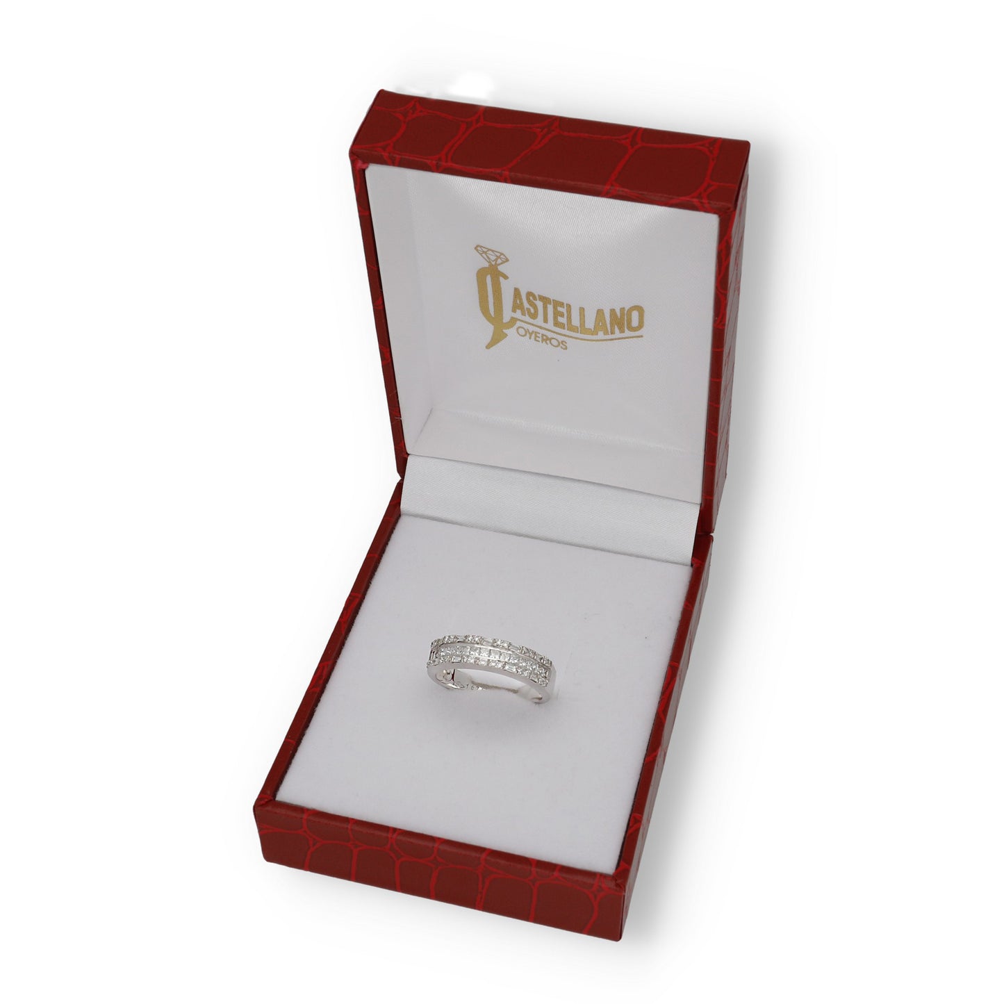 Anillo de compromiso Itziar en Oro Blanco 18k y Diamantes