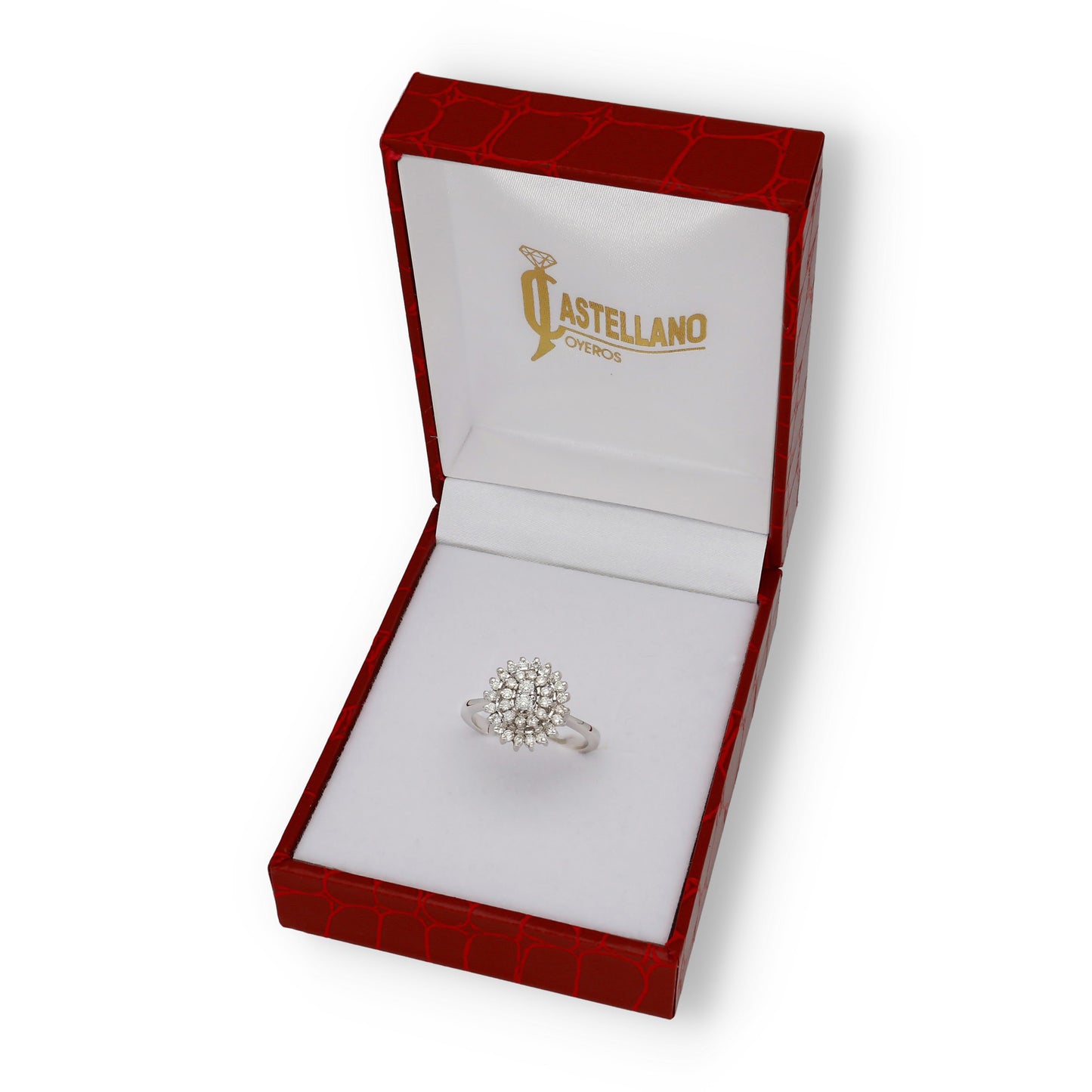 Anillo Begoña en Oro Blanco 18k y Diamantes
