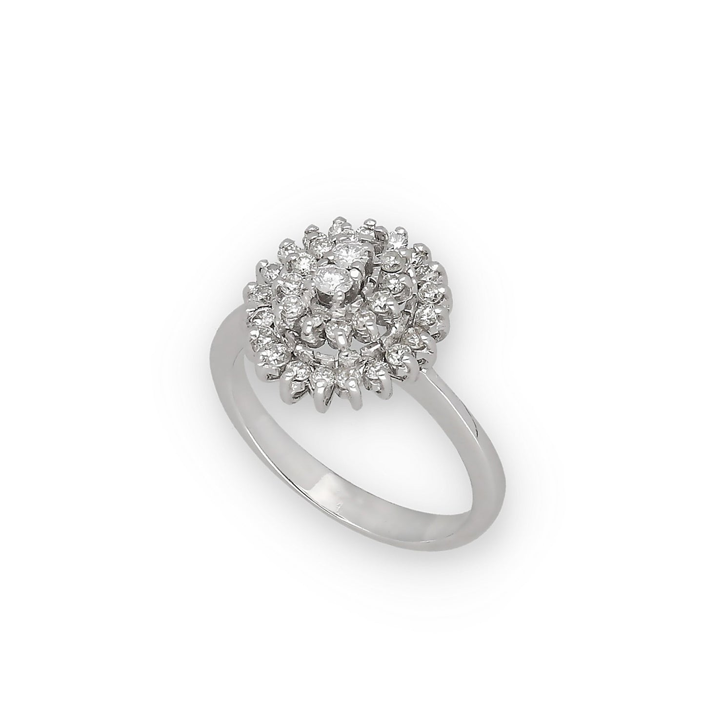 Anillo Begoña en Oro Blanco 18k y Diamantes