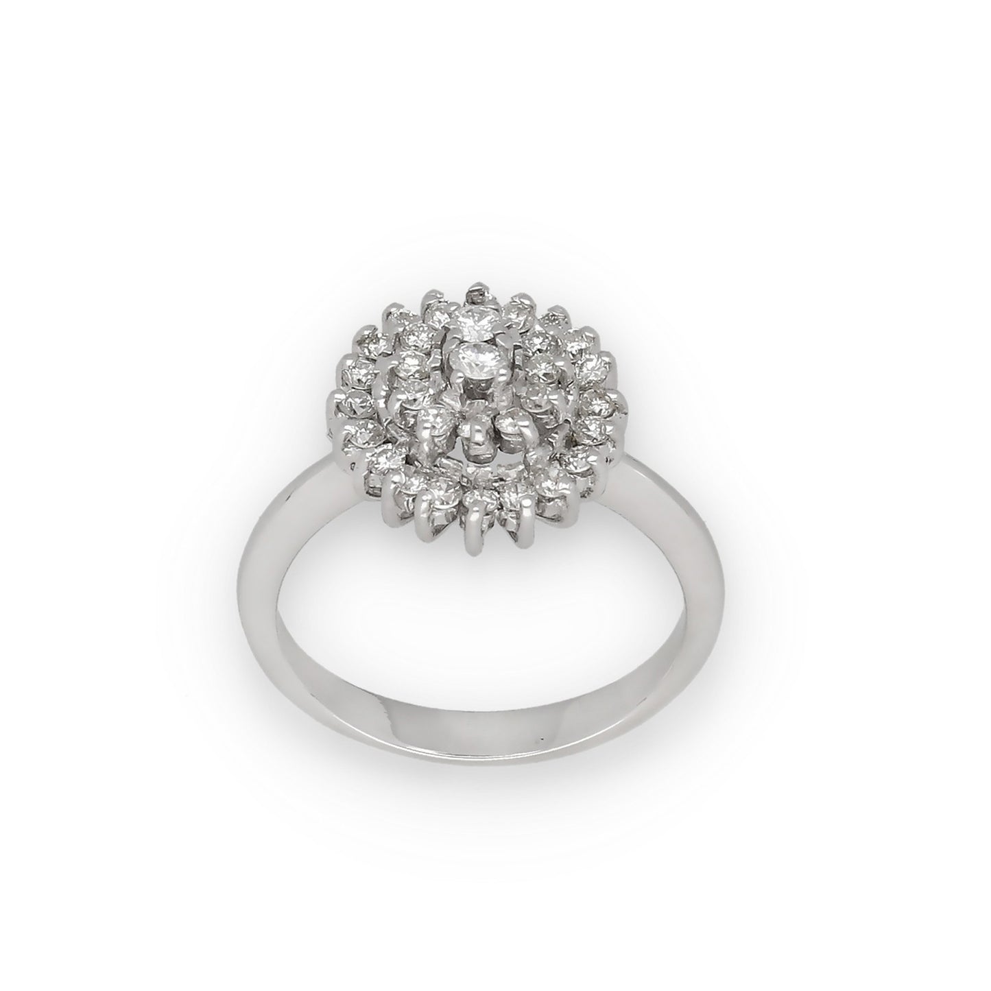 Anillo Begoña en Oro Blanco 18k y Diamantes