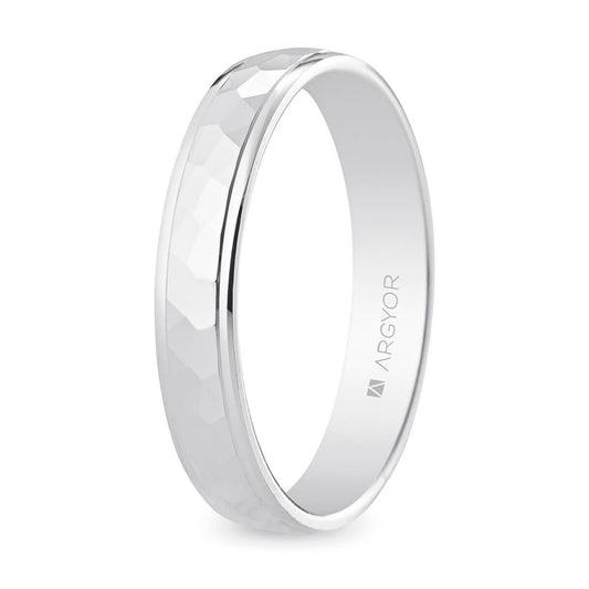 Alianza de Oro de Blanco 18k con Efecto Prismas