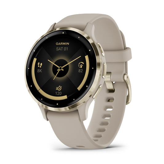 Reloj Garmin Venu 3S Beige Gold y Correa de Silicona Beige Gold 010-02785-02