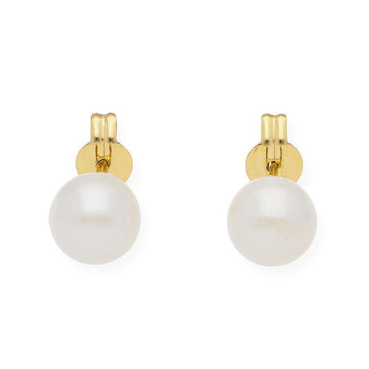 Pendientes de Perlas Cultivadas Akoya y Oro de Ley