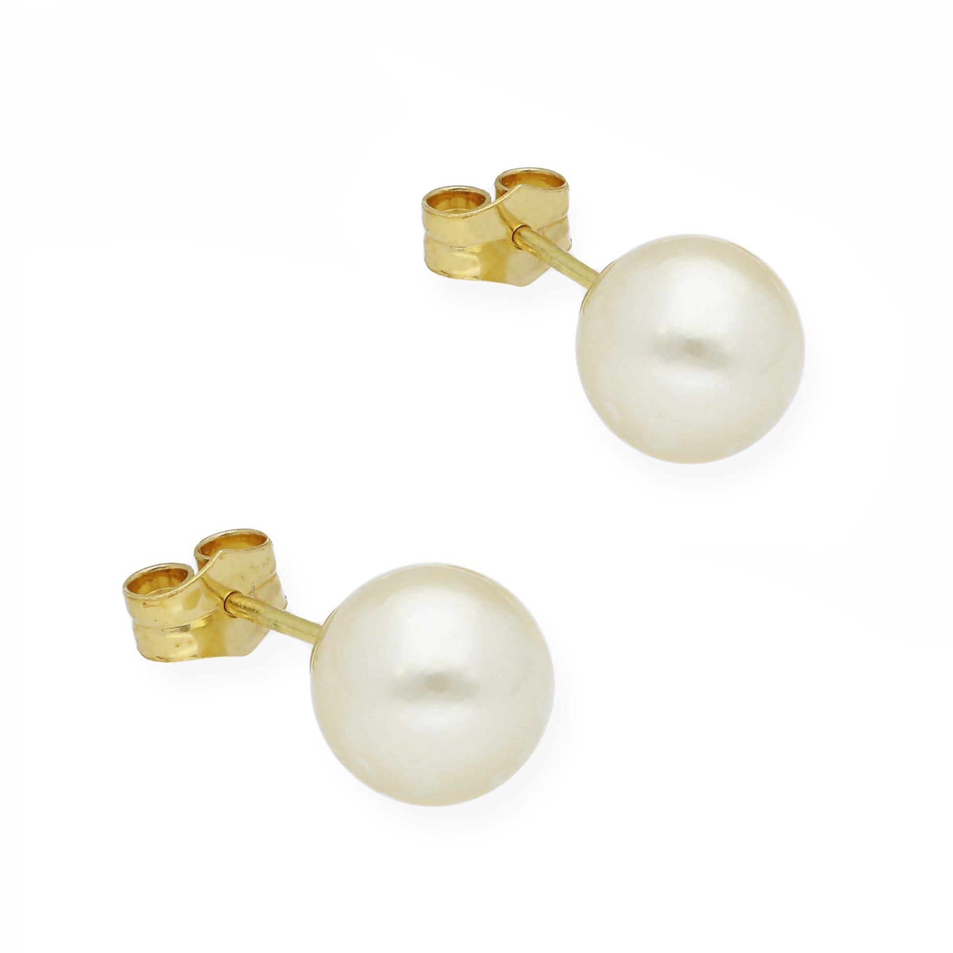 Pendientes de Perlas Cultivadas Akoya y Oro de Ley