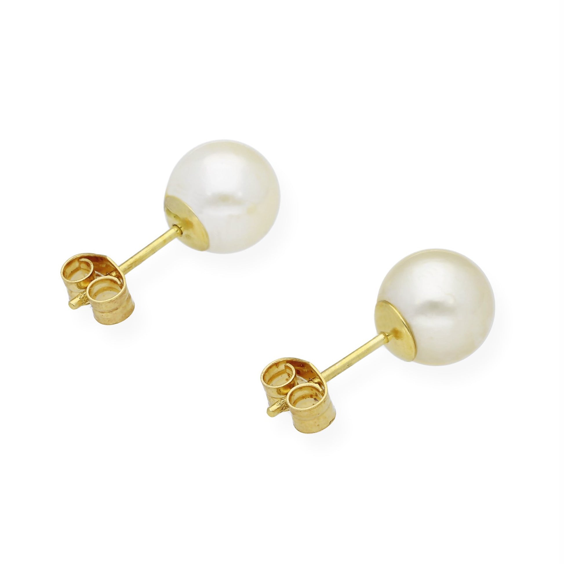 Pendientes de Perlas Cultivadas Akoya y Oro de Ley